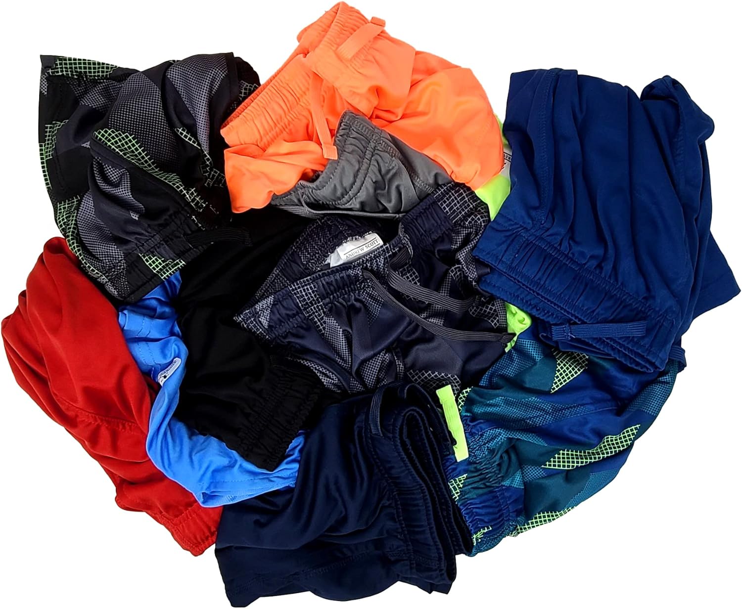 Andrew Scott Boys Active Basketball Shorts Performance Mesh Fitness wear