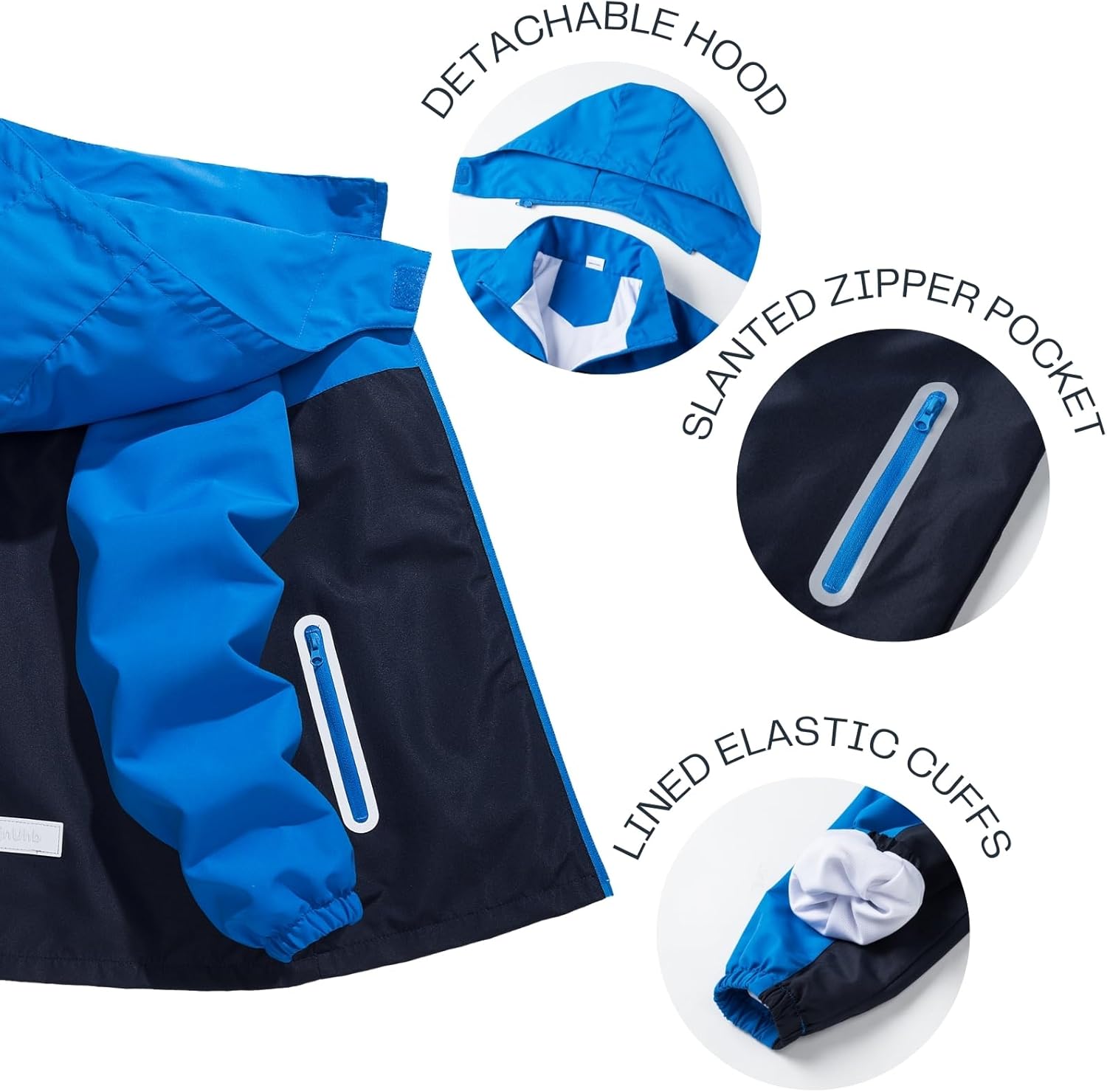 paneled waterproof jacket