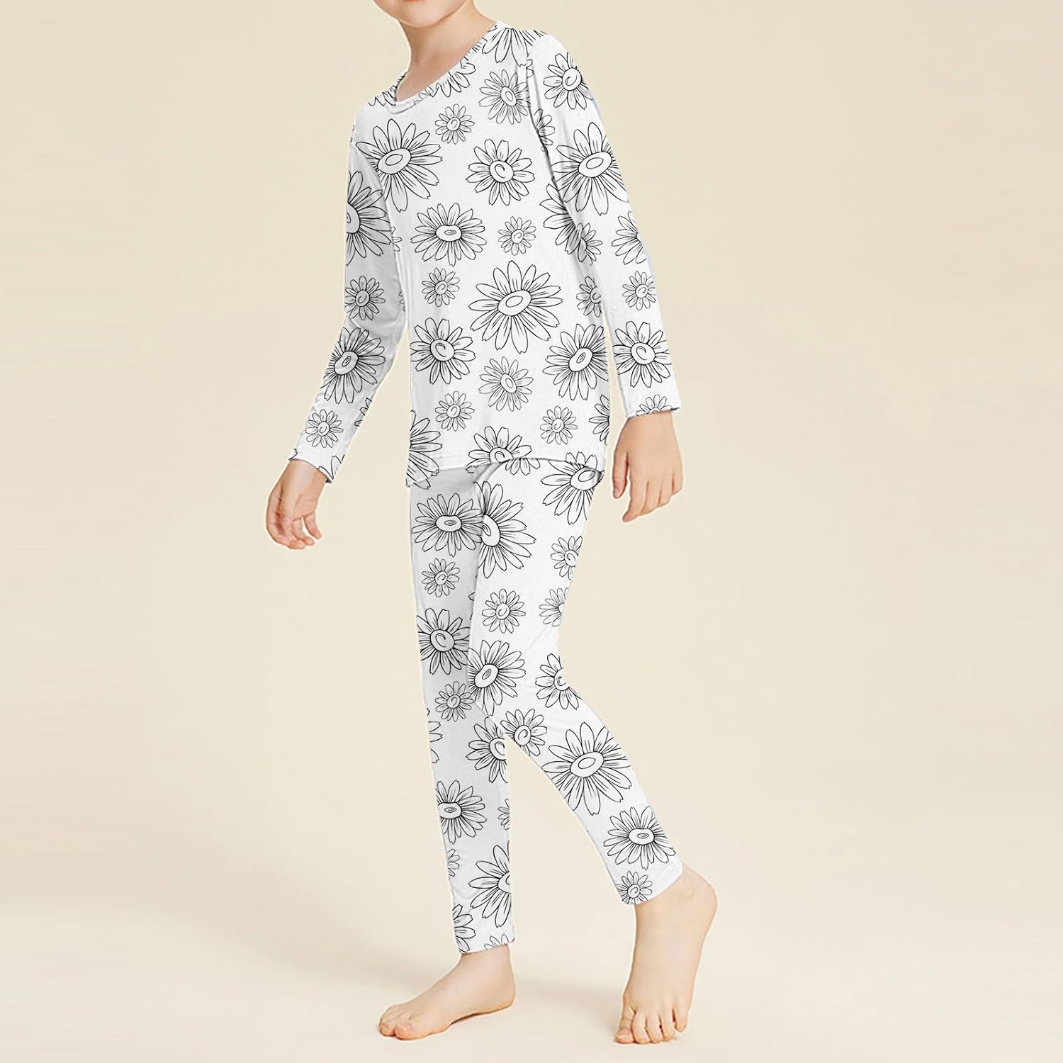 DIY Hand-Painted Pajamas Set - Christmas Colouring Homwear for Boys and Girls