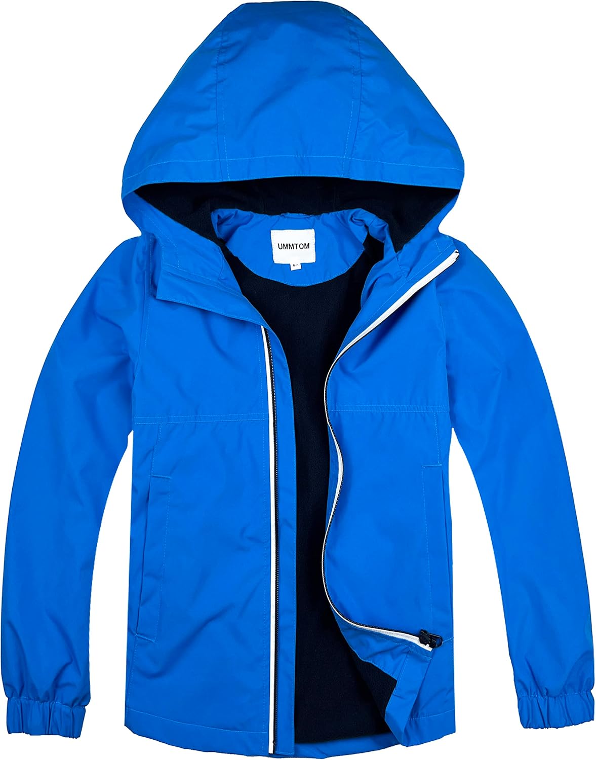 Boys Waterproof Fortunates Lightweight Windproof Fleece-Lined Rain Jackets