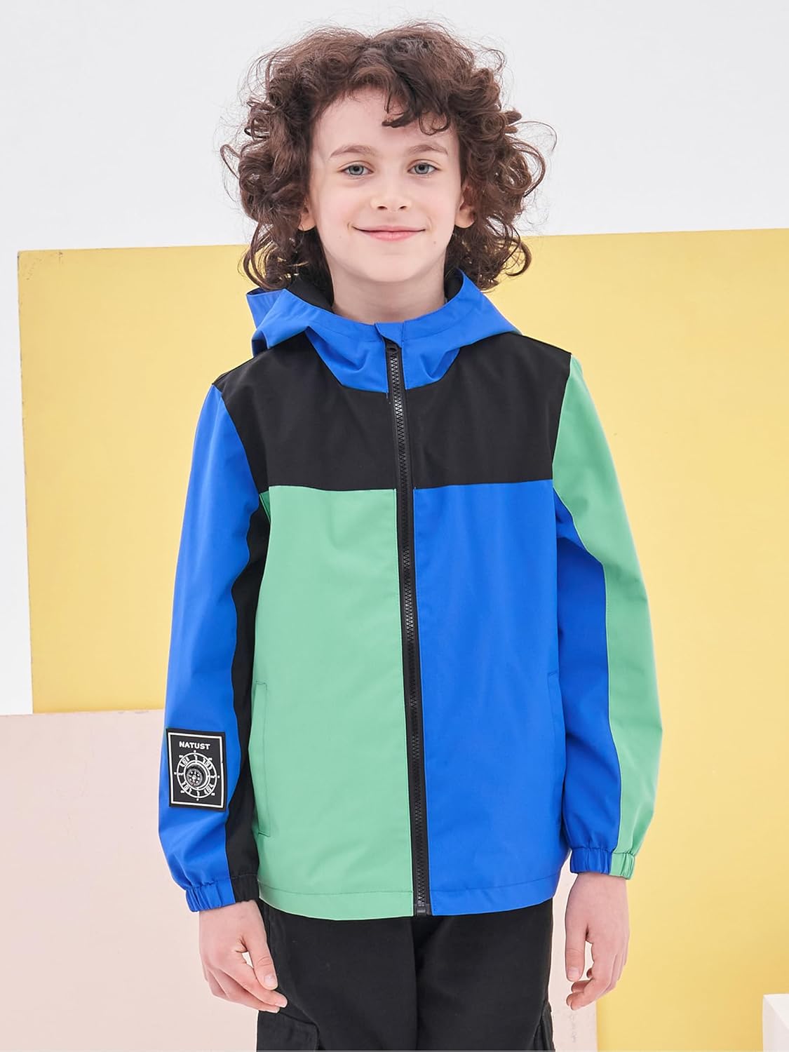 NATUST Kids Lightweight Rain Jacket for BoysGirls
