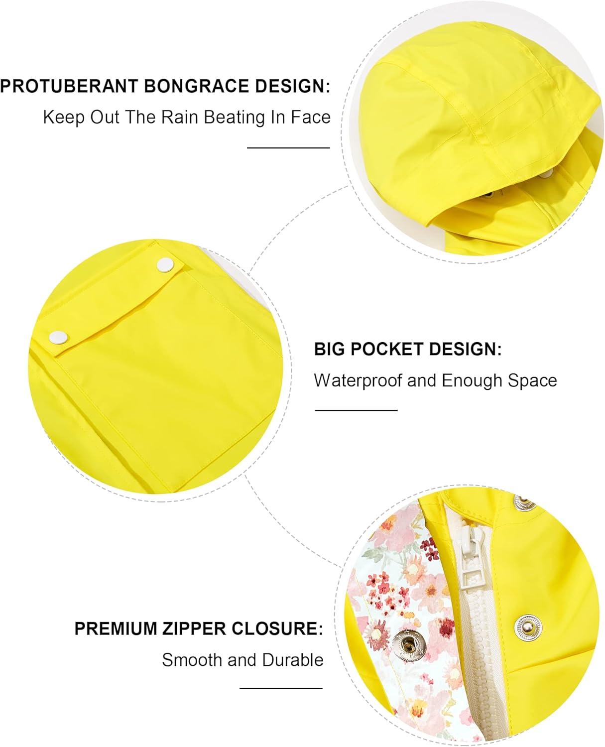SOLOCOTE - Kids Rain Jacket for Kids