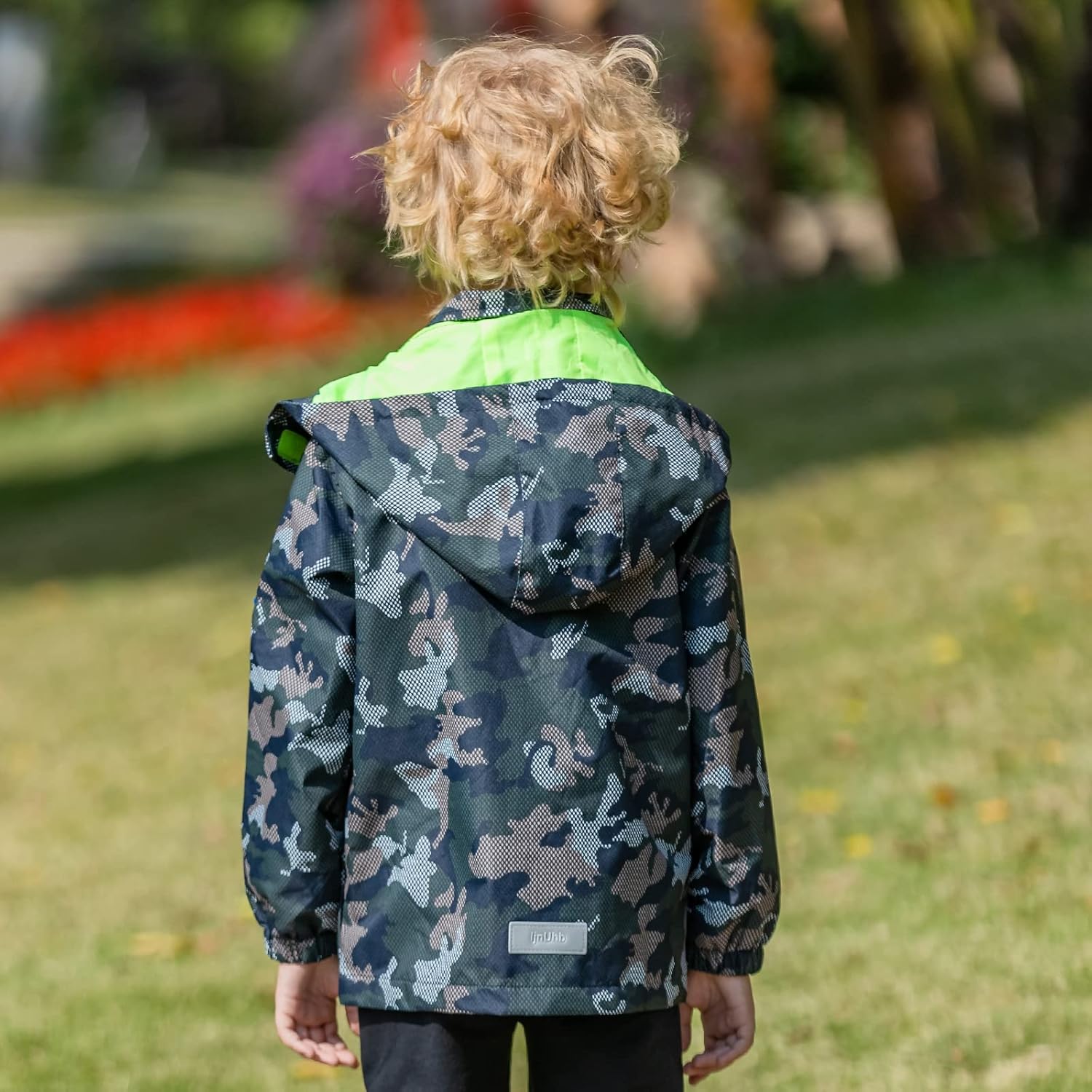 Waterproof Hooded Jacket for Kids Dinosaur Raincoat