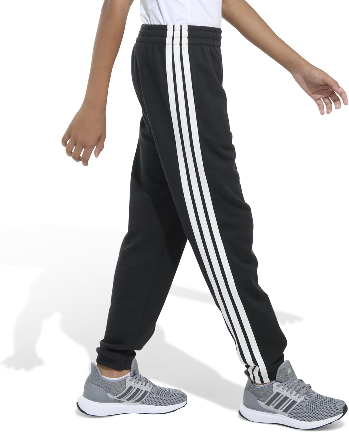 adidas Boys 3 Stripe Elastic Cuff Jogger
