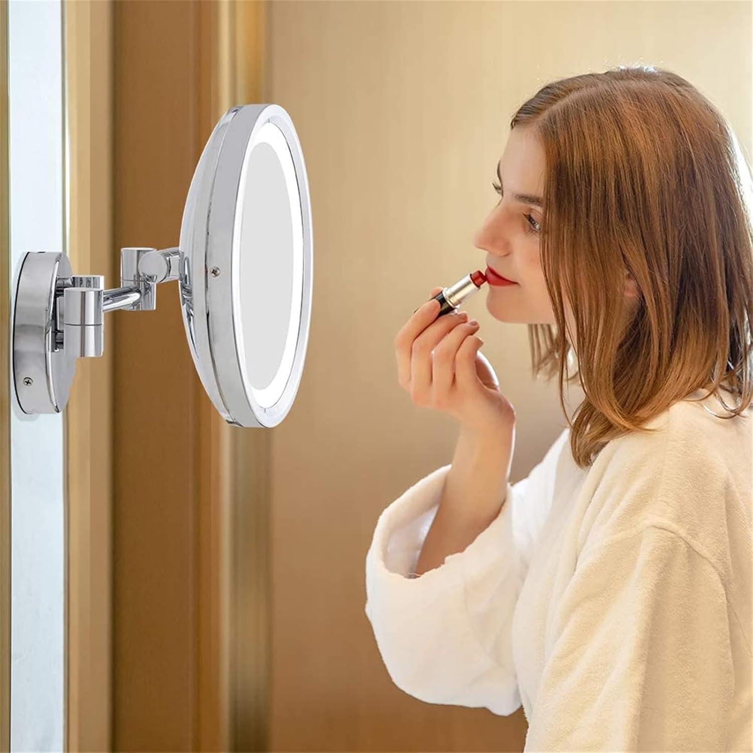 ZADIKO Touch Dimming Switch Makeup Mirror with Built-in LED Lights