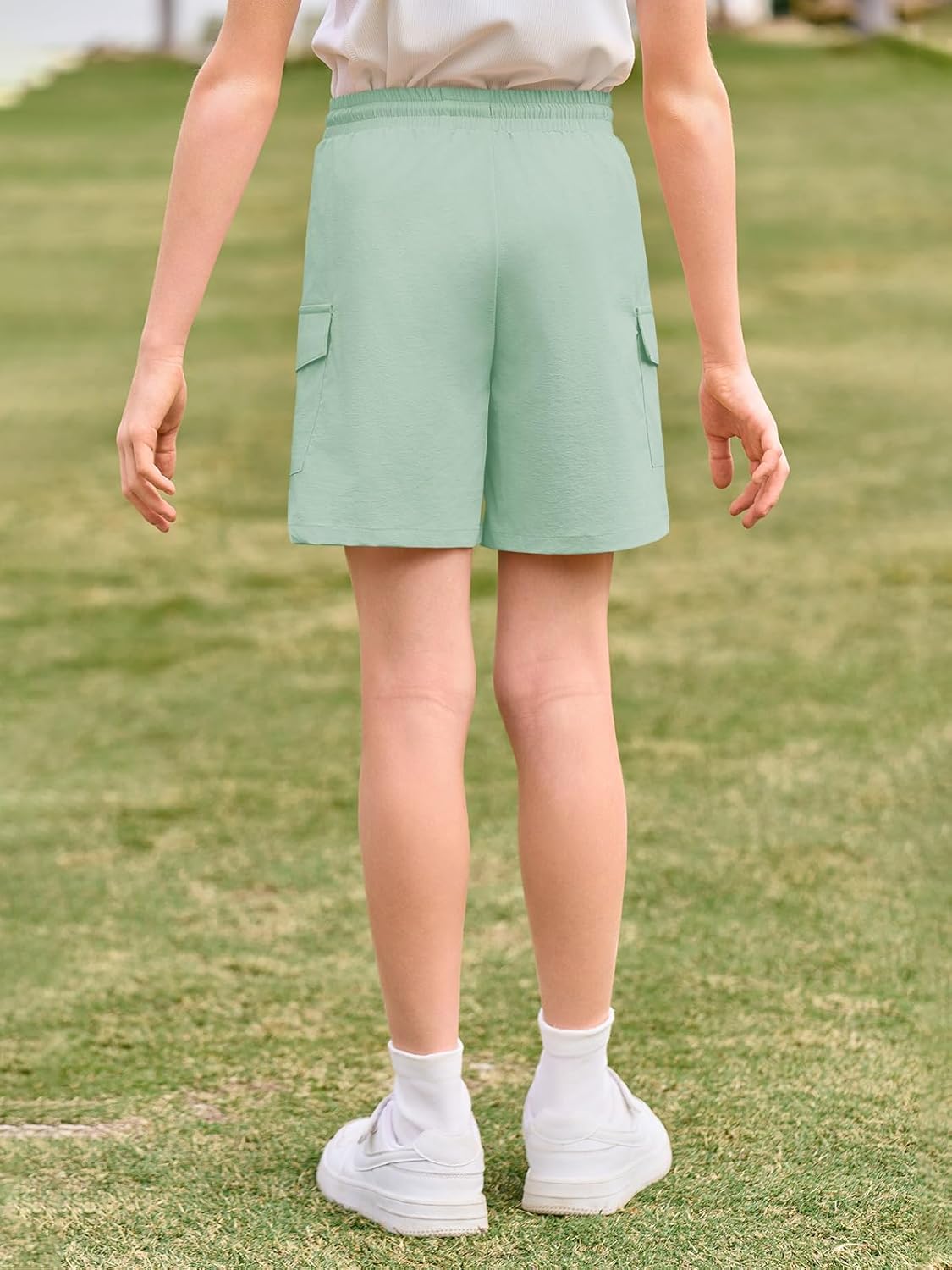Haloumoning Boys High-Waisted Cargo Shorts 5-14 Years