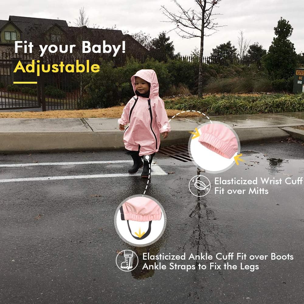 HAPIU Kids Toddler Waterproof Rain Suit Coverall