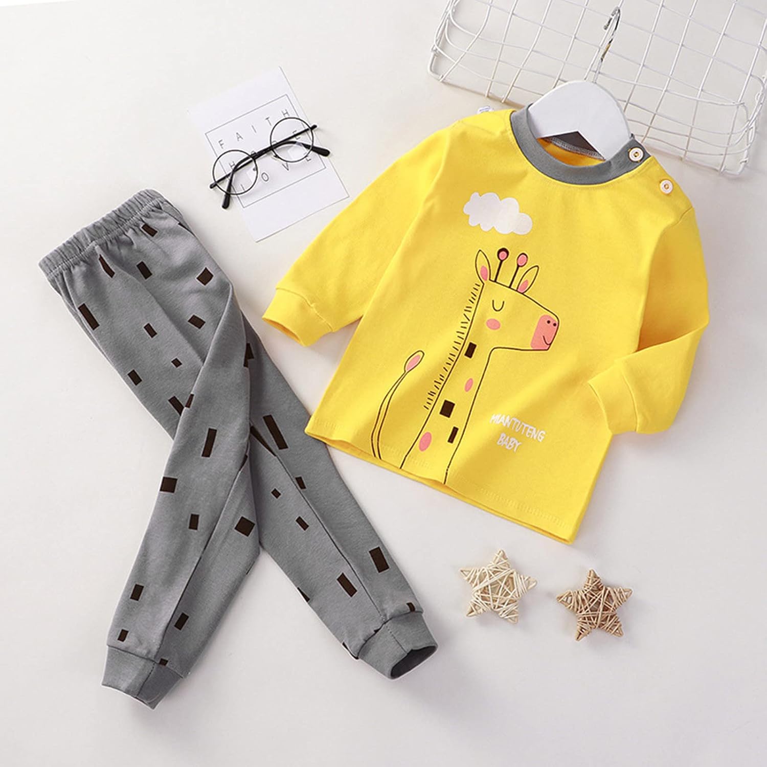 Girls Boys Toddler Soft Pajamas Cartoon Prints