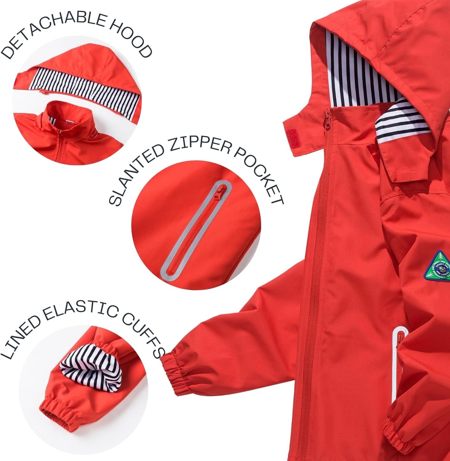 Dinosaur Kids Waterproof Rain Jacket