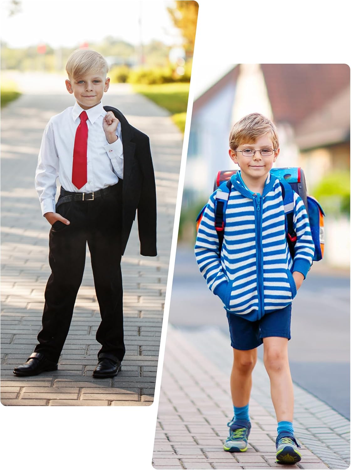 Anti Stink Solid Combed Cotton Dress Socks for Boys 6-8 Years