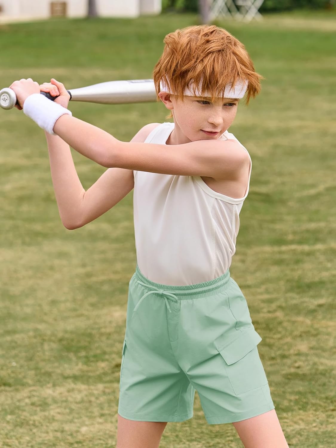 Haloumoning Boys High-Waisted Cargo Shorts 5-14 Years