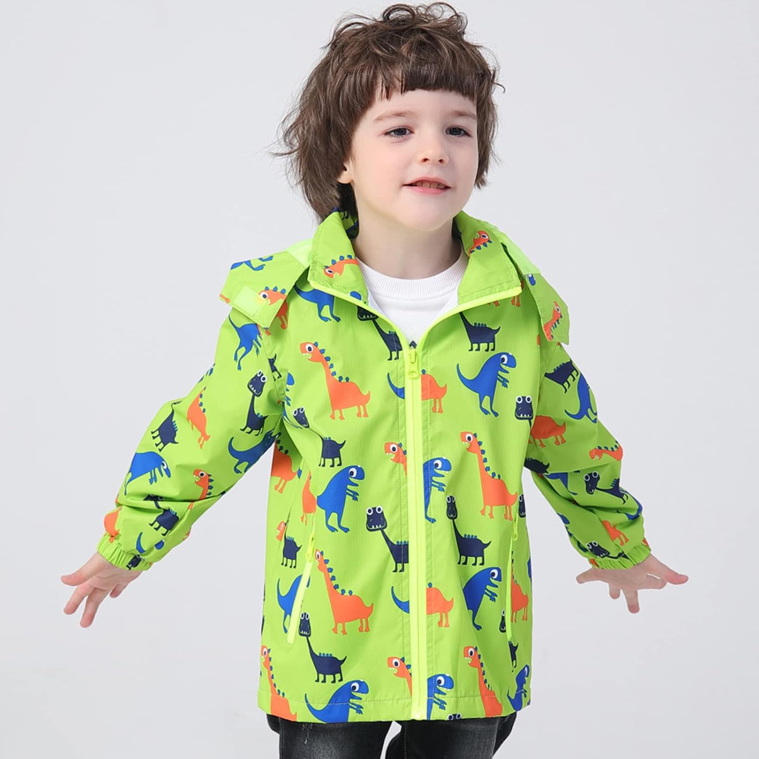 Dinosaur Waterproof Jacket for Boys and Girls