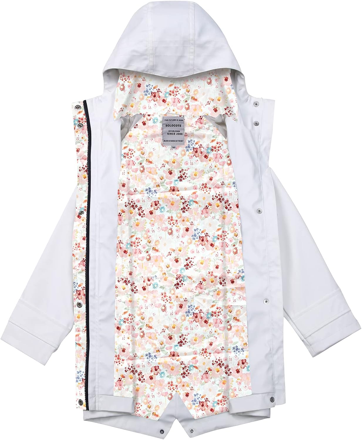 SOLOCOTE Kids Waterproof Rain Jacket with Hood for 5-14 Years