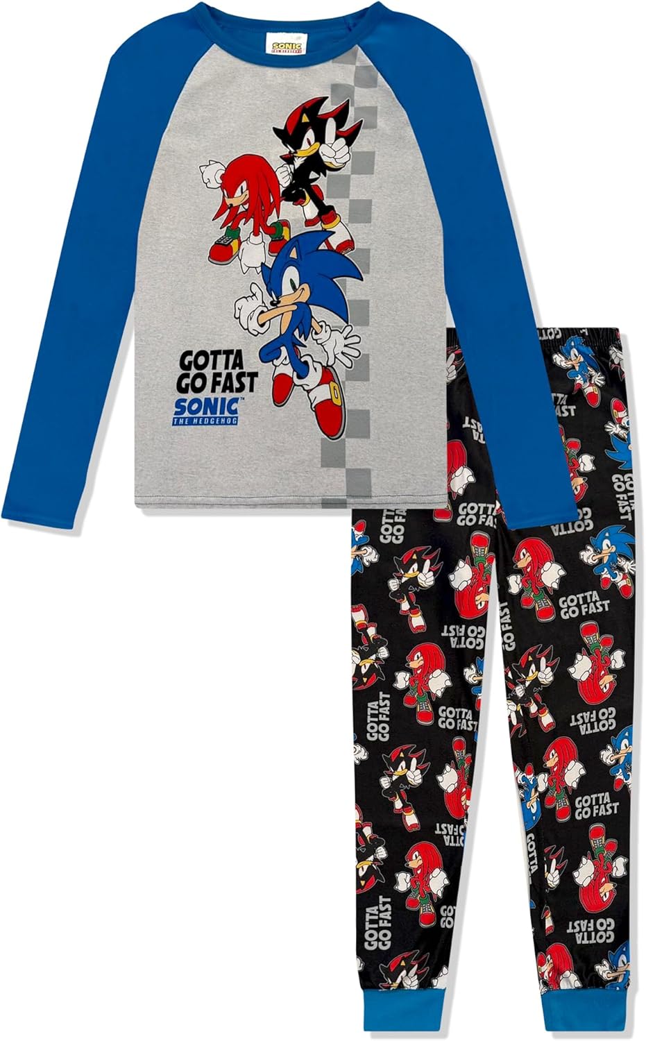 Adorable Sonic The Hedgehog Boys Pajama Set - 2 Piece Sleepwear