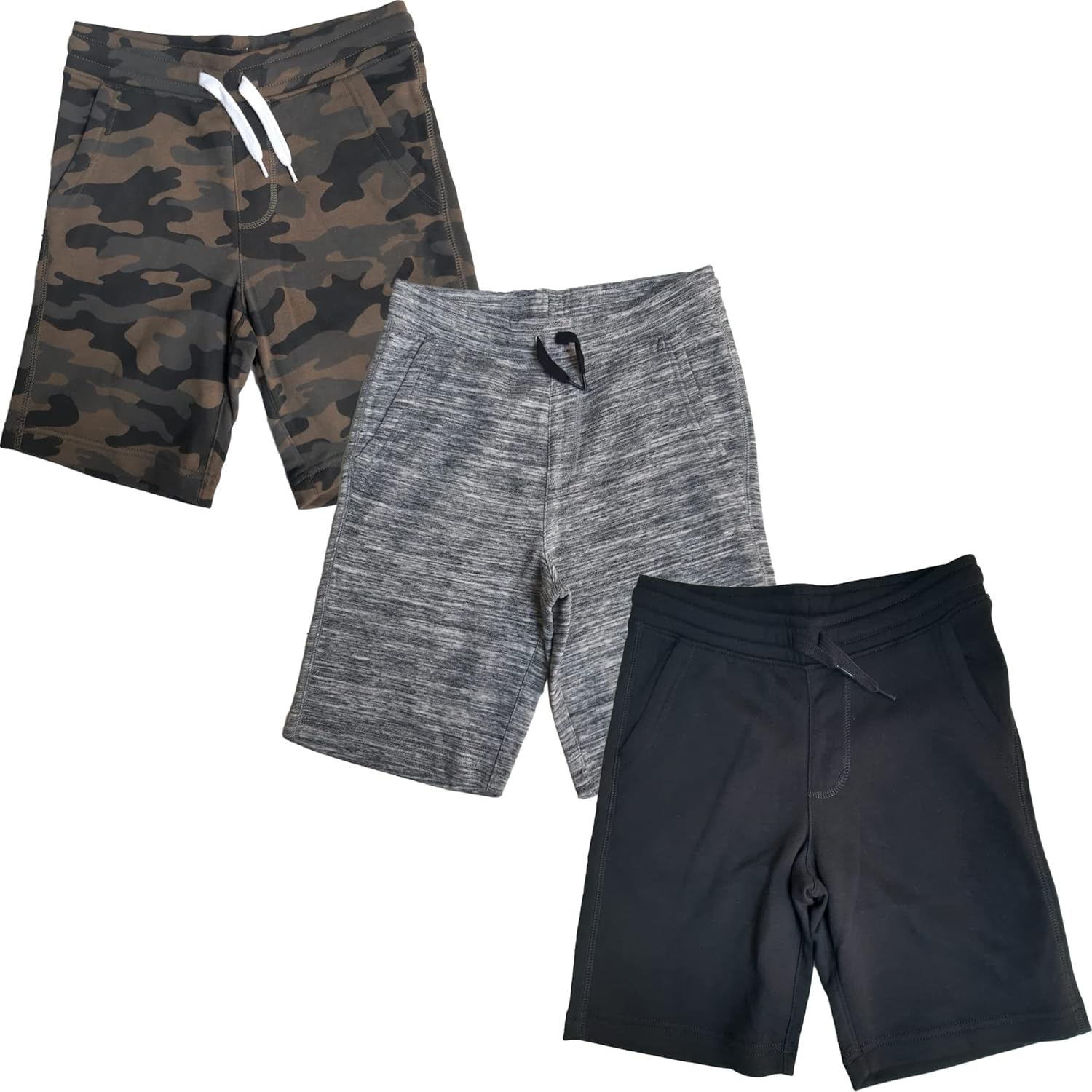 Andrew Scott Boys 3-Pack Fleece Jogger Shorts
