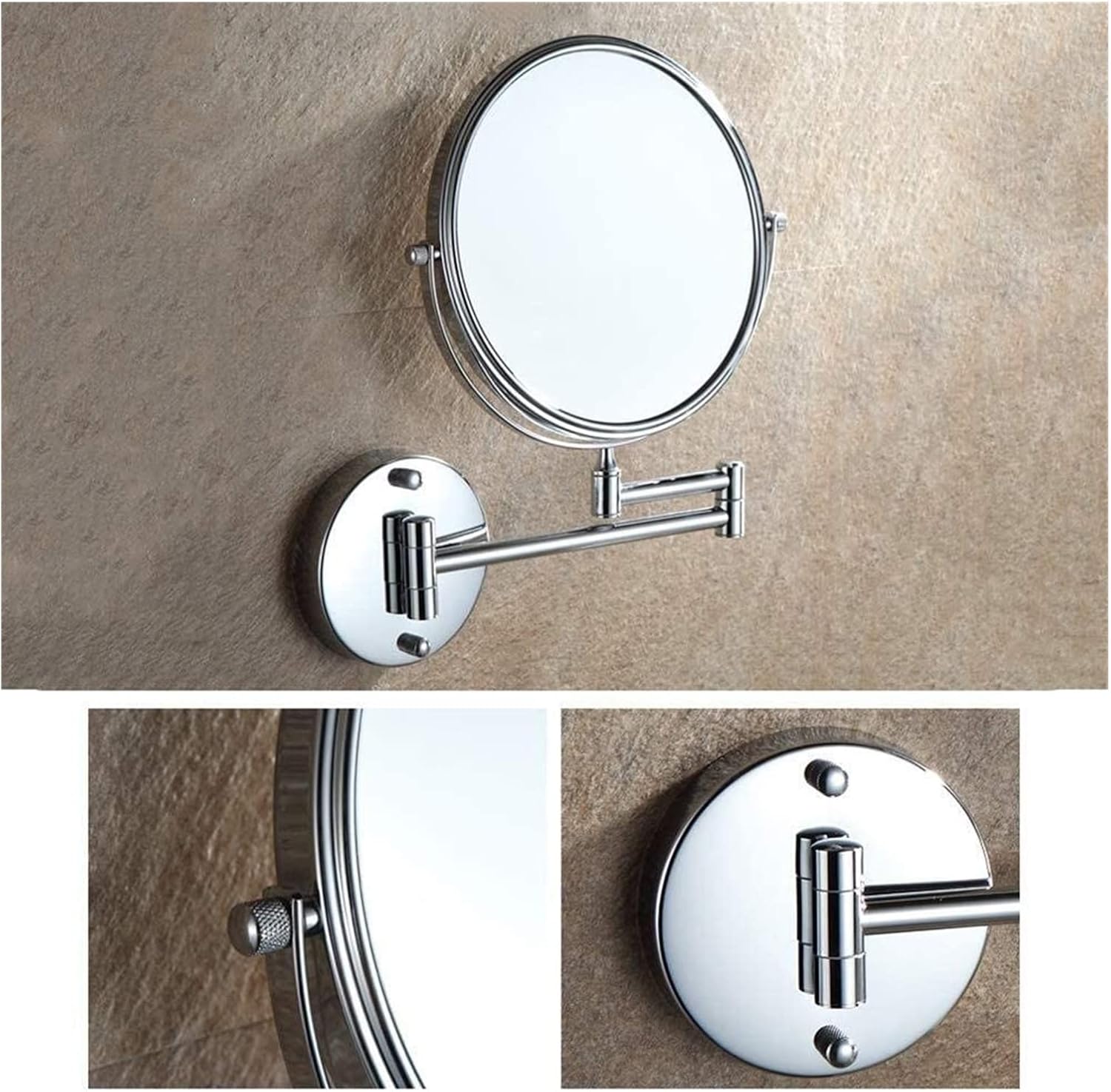 Copper 8-inch Makeup Mirror with 5x Magnification
