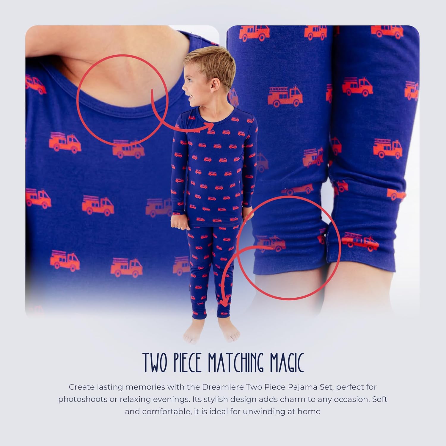 Two-Piece Toddler Pajama Set Boys Girls