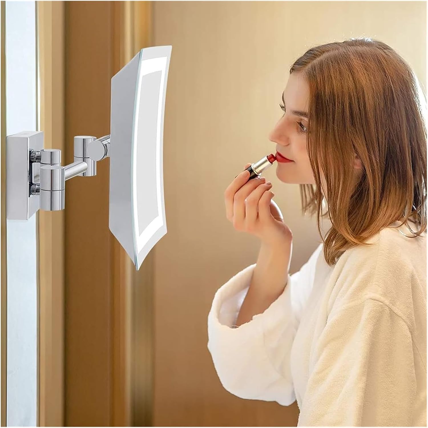Versatile Lighted Makeup Mirror for Home Bathroom