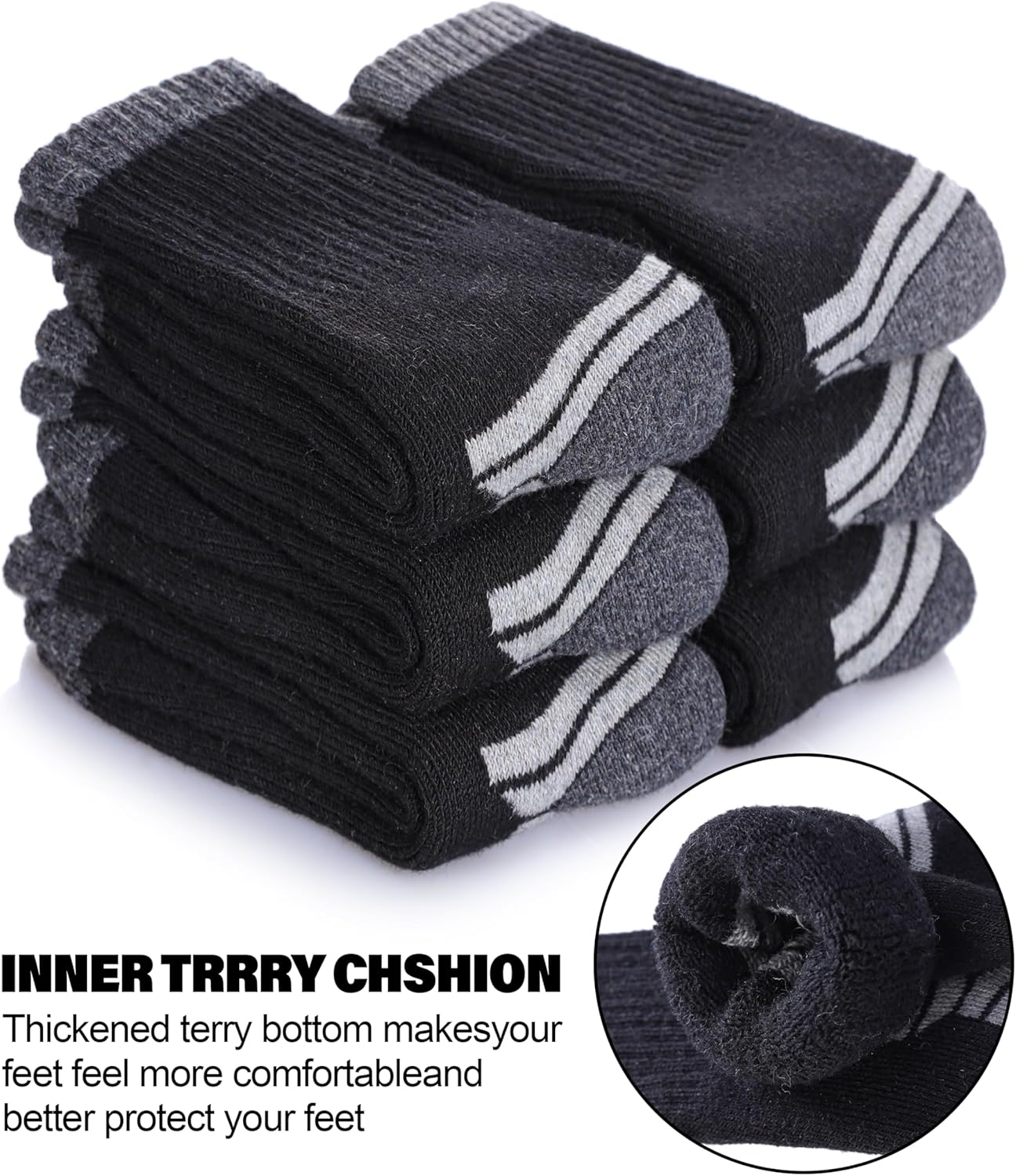 SDBING Merino Wool Hiking Socks for Kids Warm Cushion and Durable