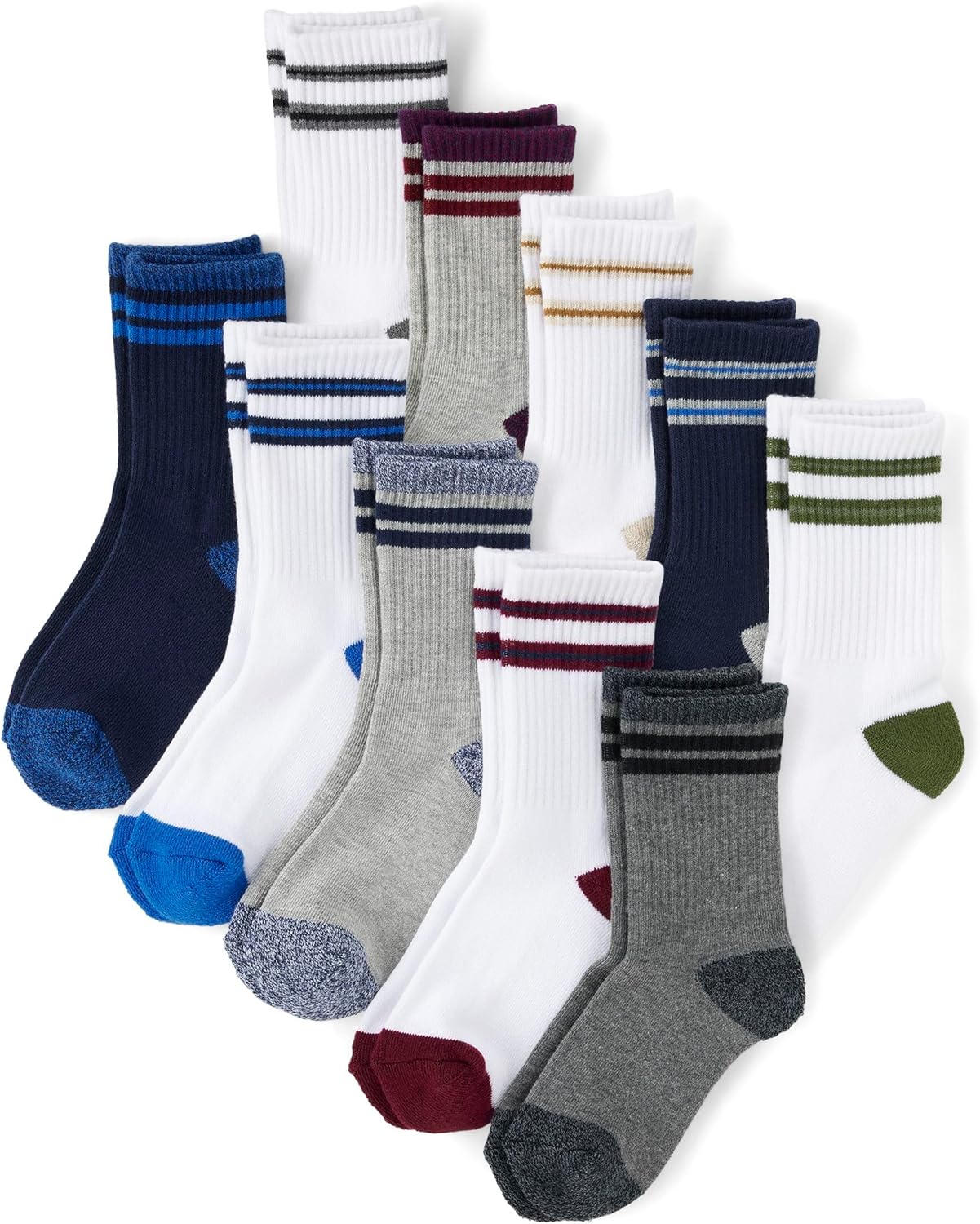 The Childrens Place Boys Crew Socks Variety Pack Essential for Lads