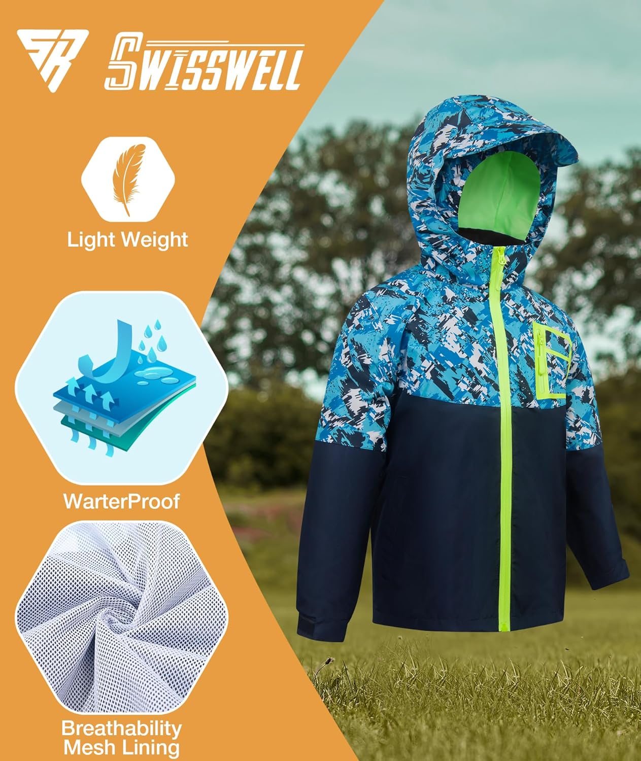 Swisswell Kids Rain Jacket Youth