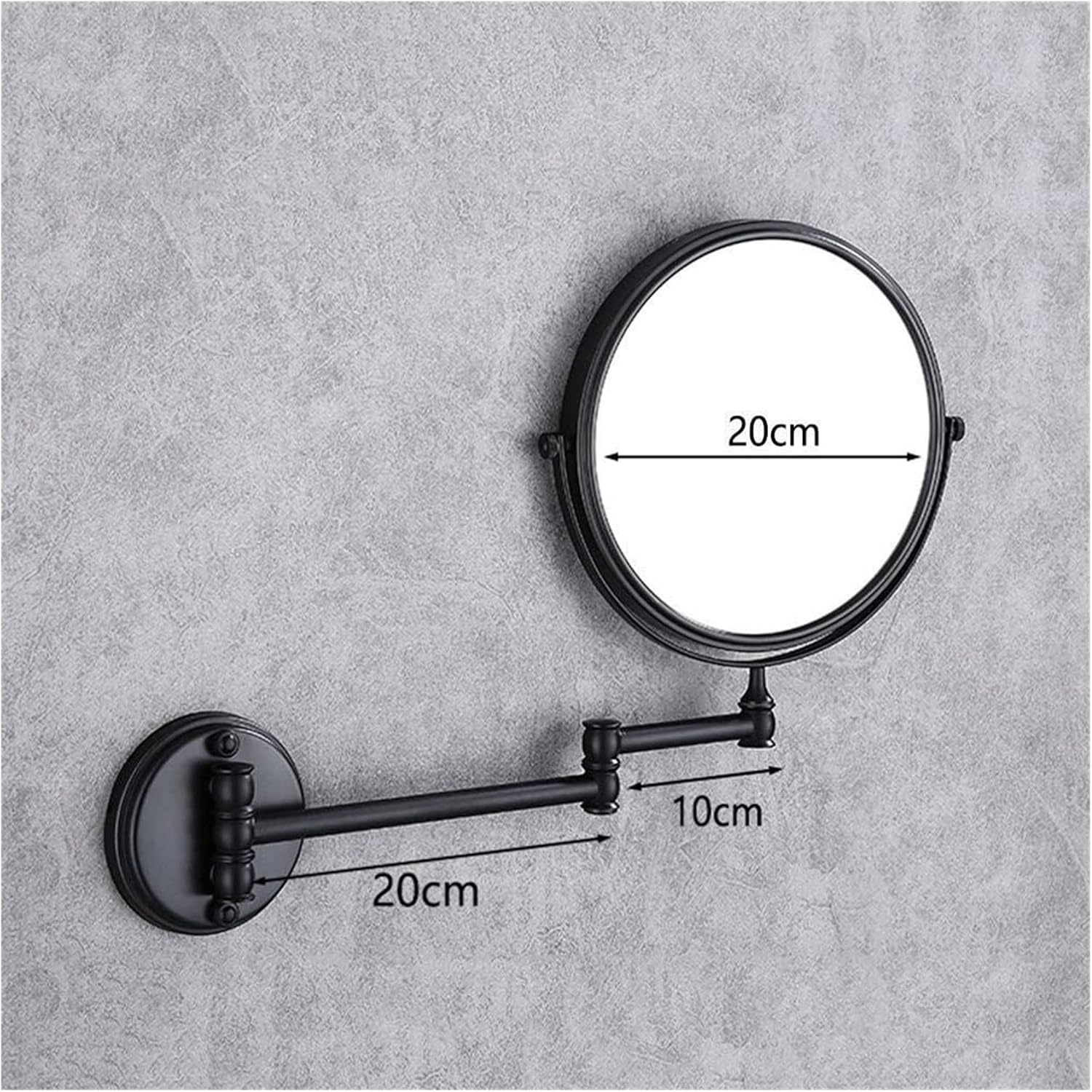 Sturdy Wall-Mounted Makeup Mirror with 360 Rotation and Flexible Arm