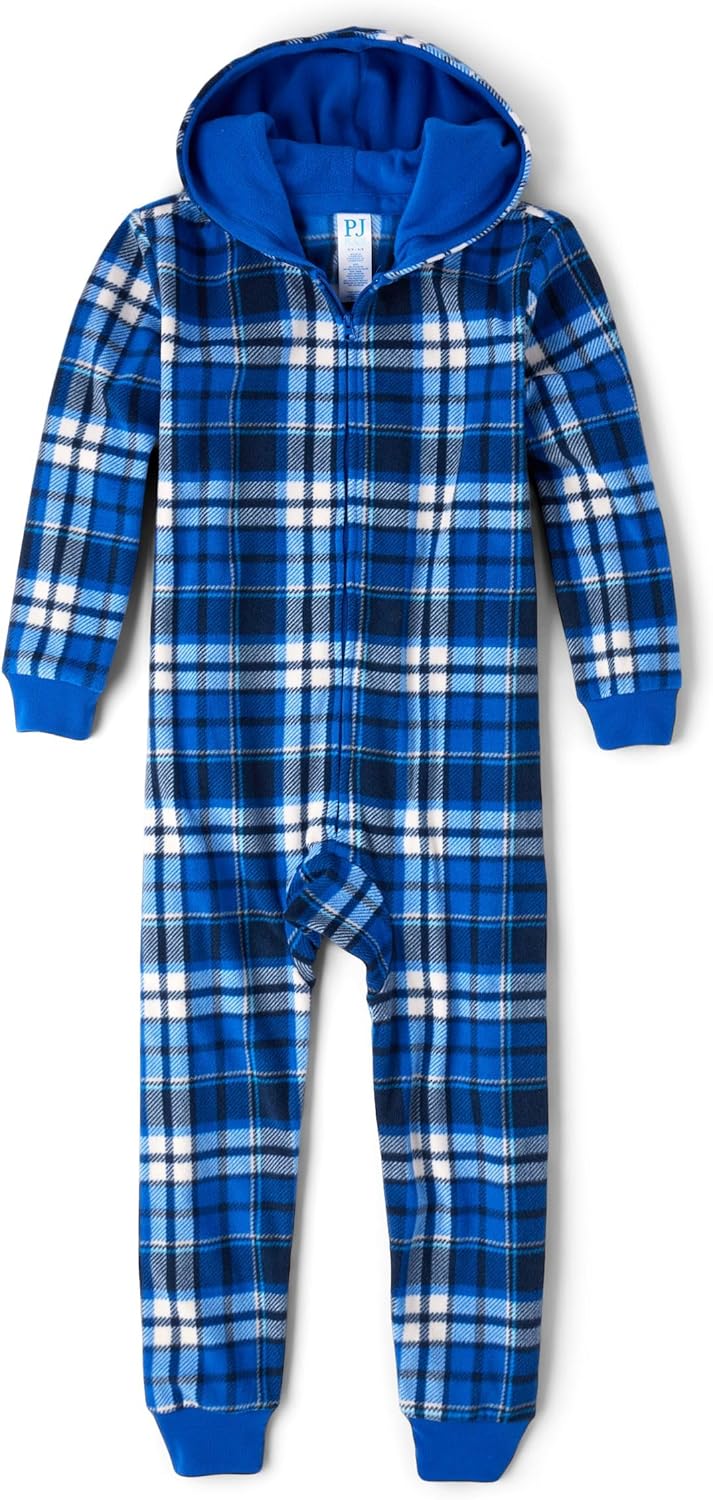 The Childrens Place Boys Long Sleeve Fleece Zip-Up Pajama