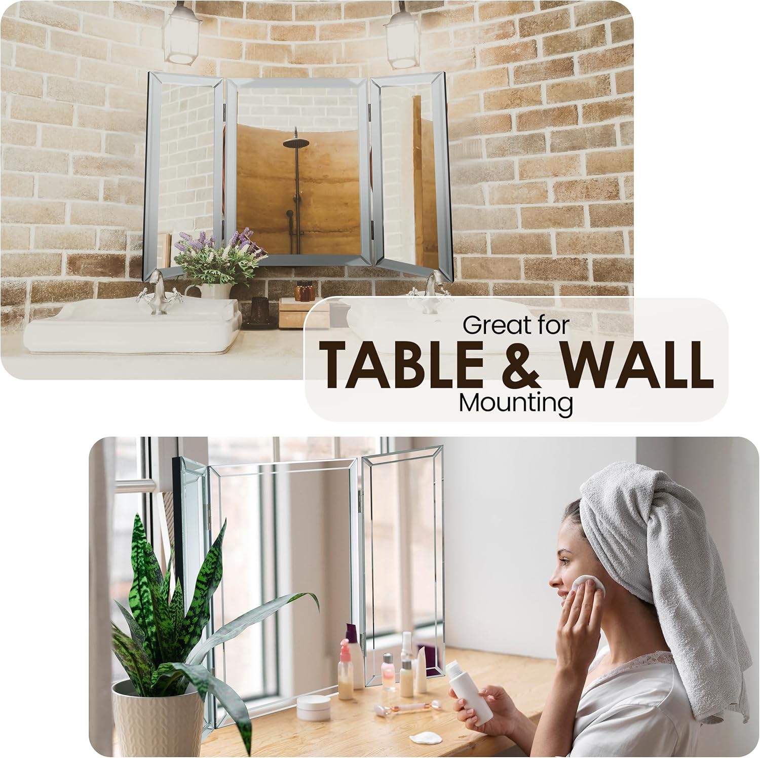 Grooming ruthlessness minimised with Houseables 3way Mirror