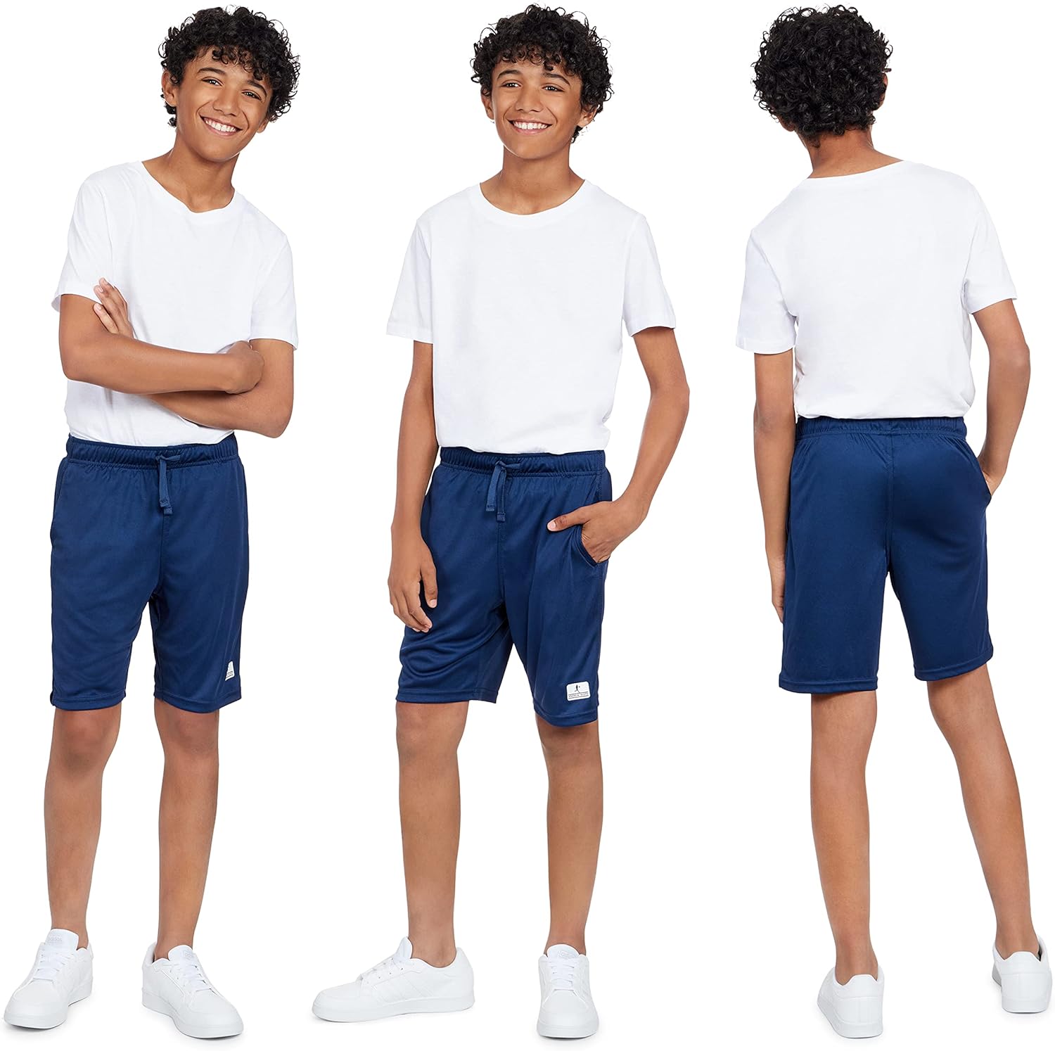 Andrew Scott Boys Active Basketball Shorts Performance Mesh Fitness wear