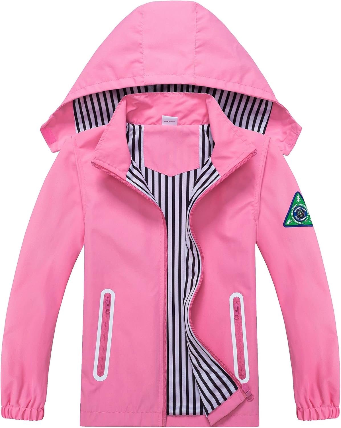 Waterproof Hooded Jacket for Kids Dinosaur Raincoat for Boys Girls