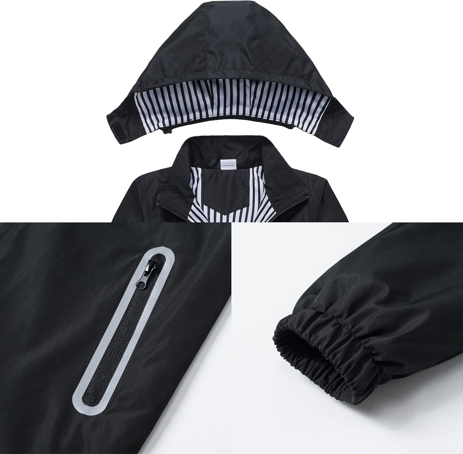 Waterproof Hooded Rain Jacket for Kids Dinosaur Design