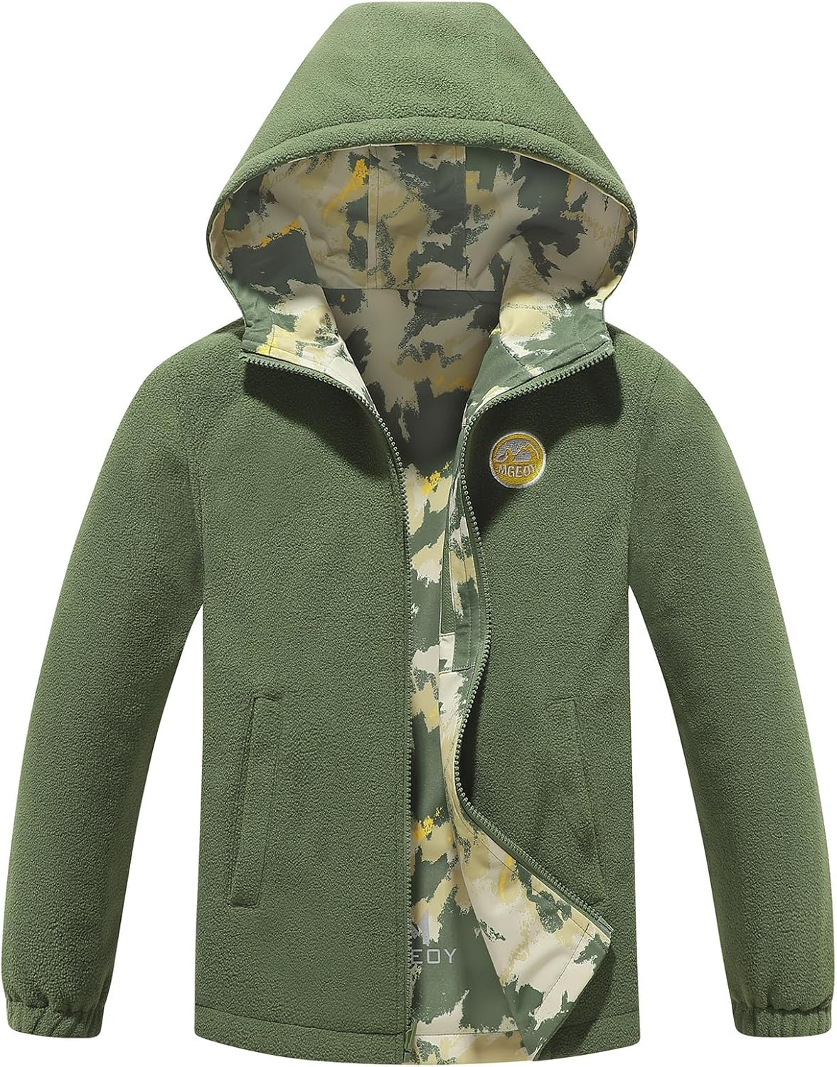 MGEOY Boys Girls Rain Jackets Waterproof Hooded Raincoats for Kids 4-14Y