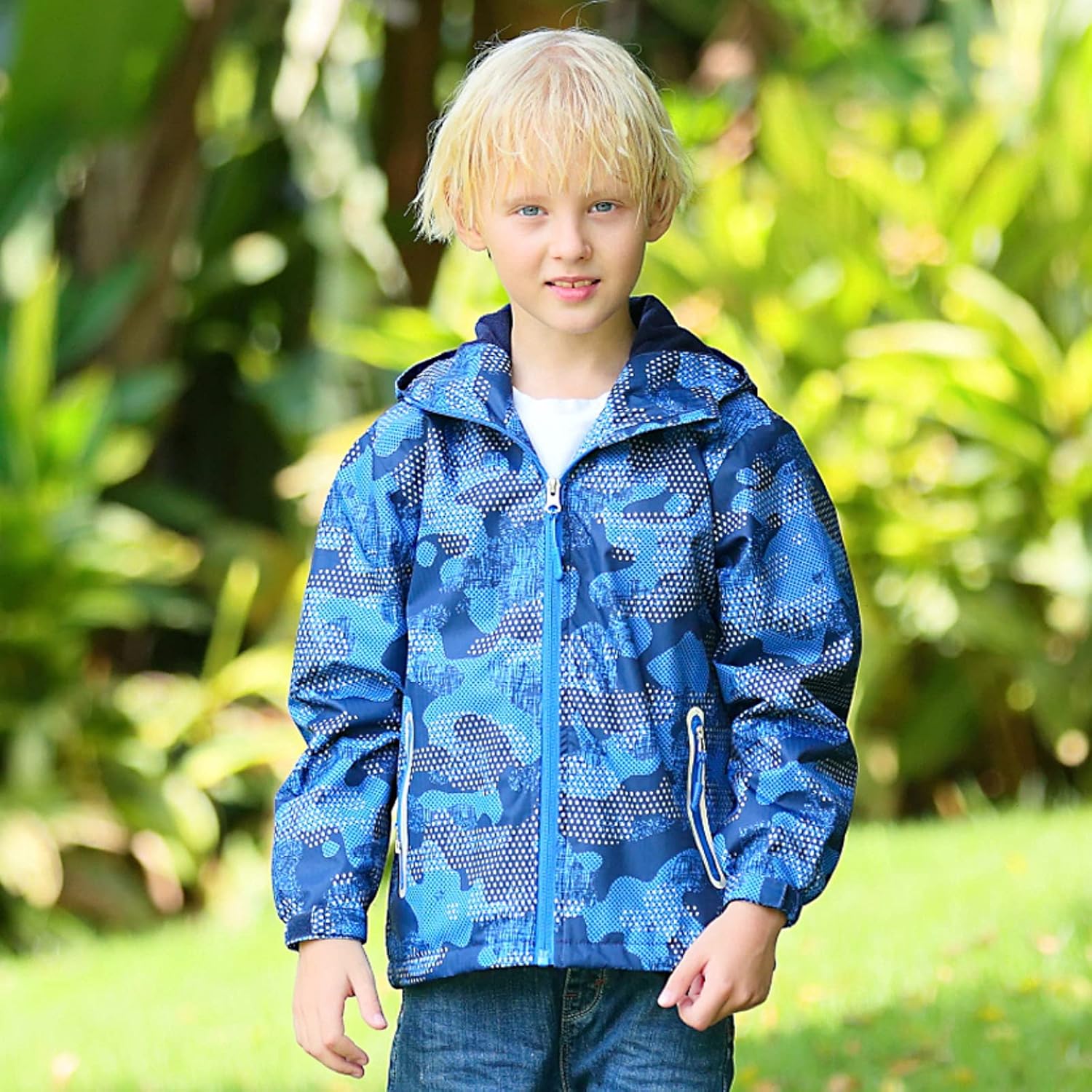 Boys Girls Waterproof Jacket Windbreaker for Rain Protection