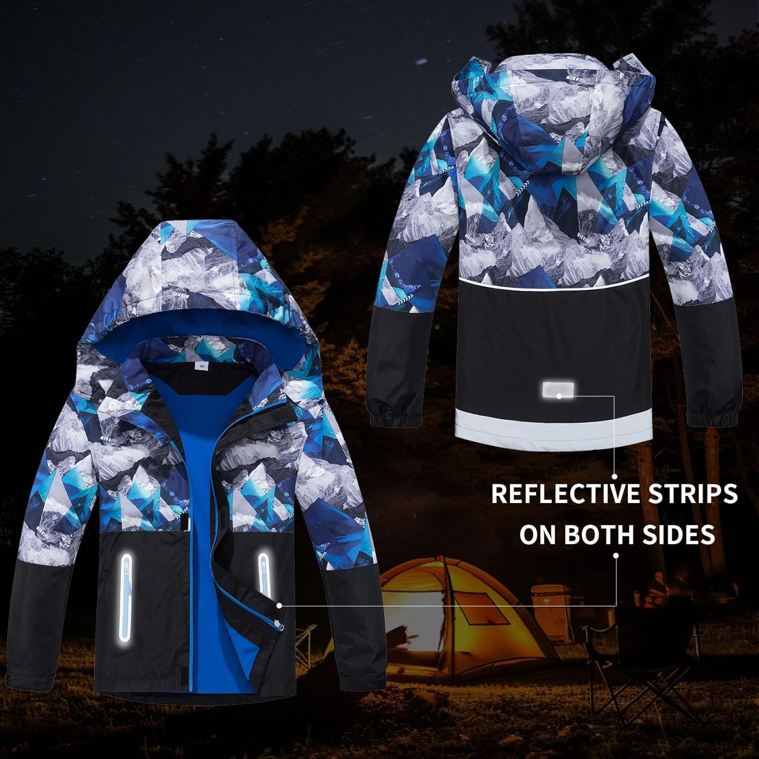 MGEOY Boys Girls Rain Jacket Lightweight Waterproof