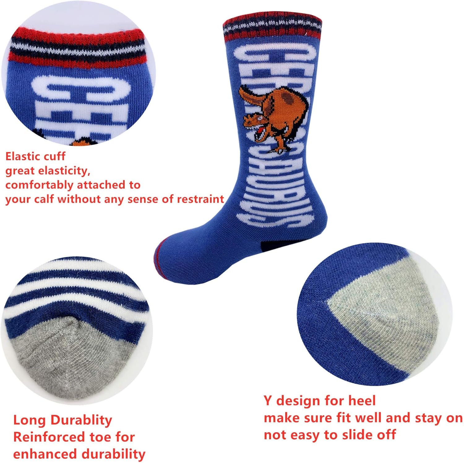 Knee-High Tube Socks for Boys Dinosaur Comfort Maximum Comfort