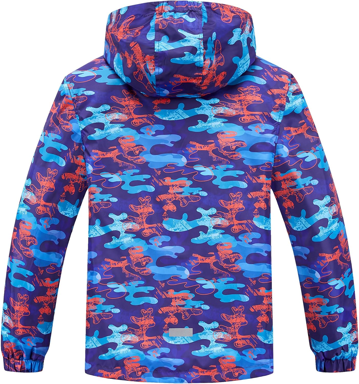 M2C Boys Girls Lightweight Hooded Rain Jacket with Fleece Lining