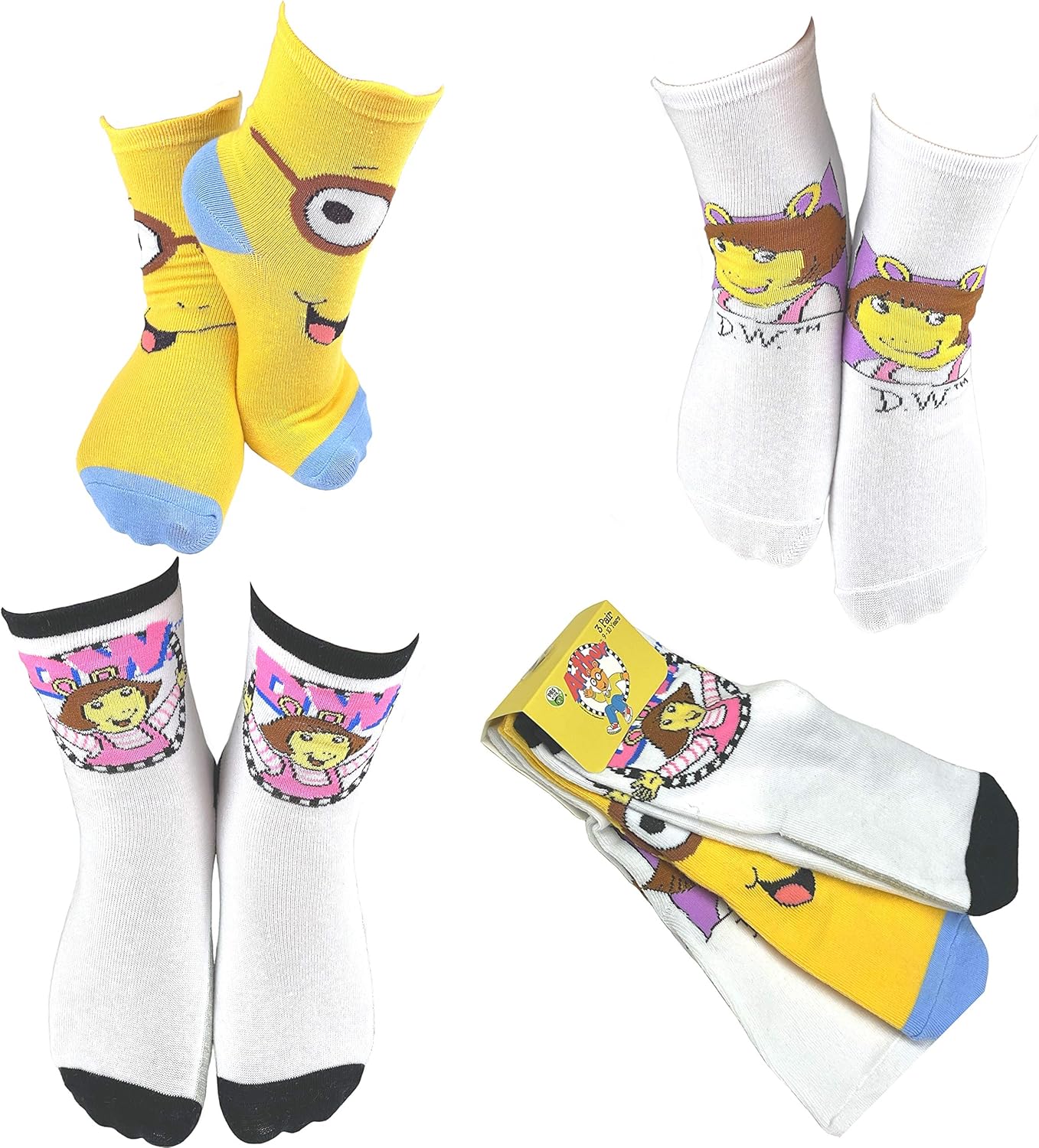 DoodleUS Fun Characters in Calf Socks