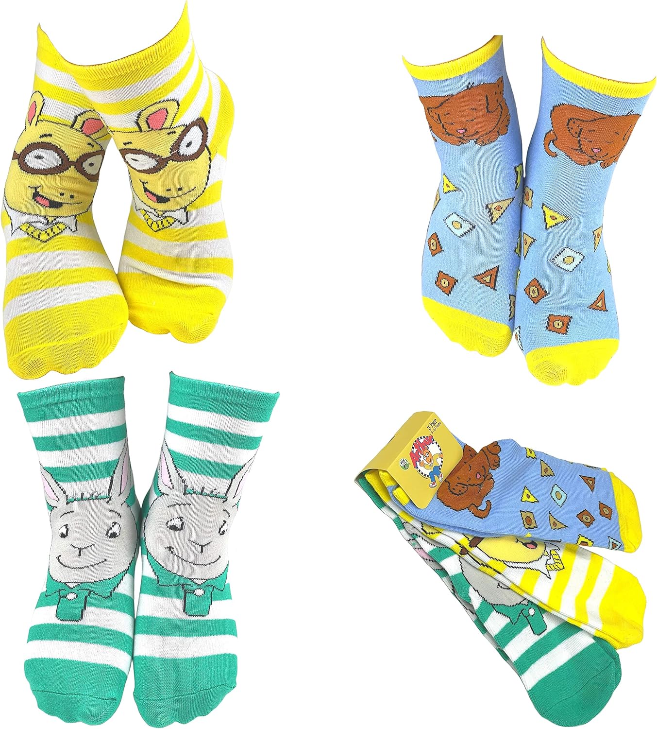 DoodleUS Fun Characters in Calf Socks