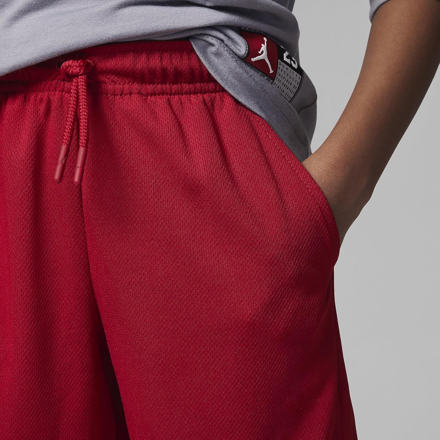 Kids Stretch Waistband Basketball Shorts Gym Red 85C186-R78 Comfort Fit
