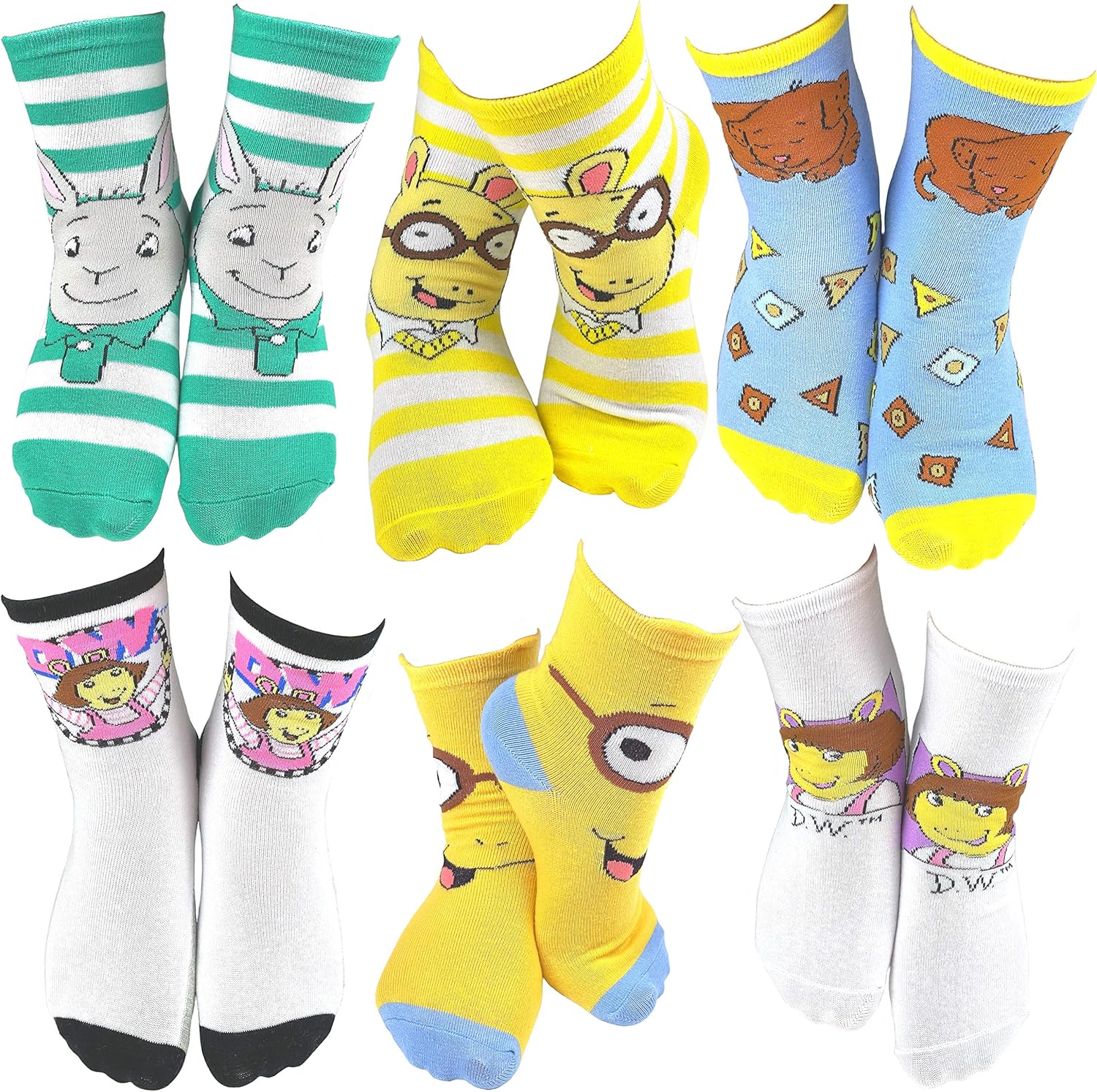 DoodleUS Fun Characters in Calf Socks